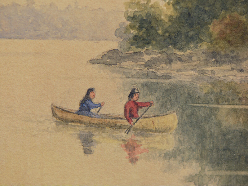 george bruenech watercolor canoeing 3