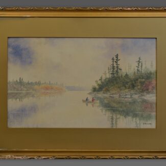 george bruenech watercolor canoeing