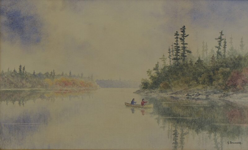 george bruenech watercolor canoeing 4