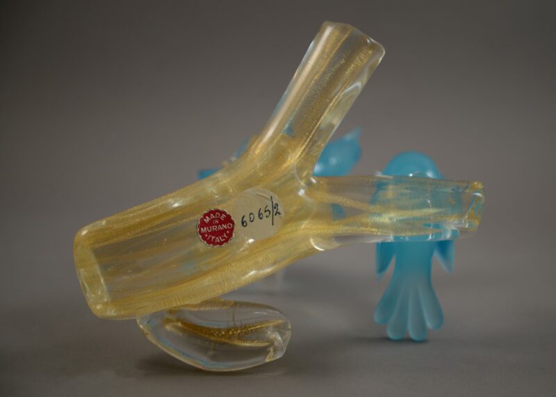 murano opaline birds on branch 4 murano opaline birds on branch 4
