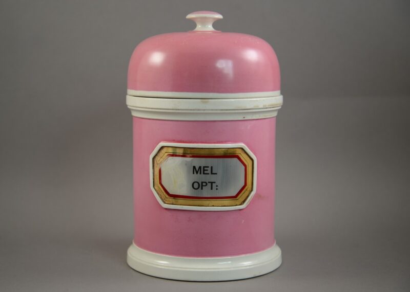 york glass co mel opt apothecary jar