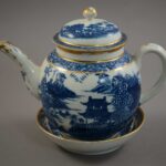 caughley fenced garden teapot