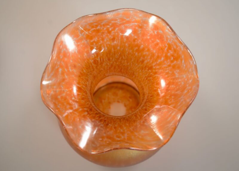 kralik peach oil spot vase (3)