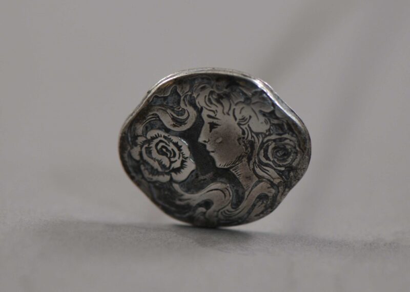 art nouveau hatpin sterling 10 inches art nouveau hatpin sterling 10 inches