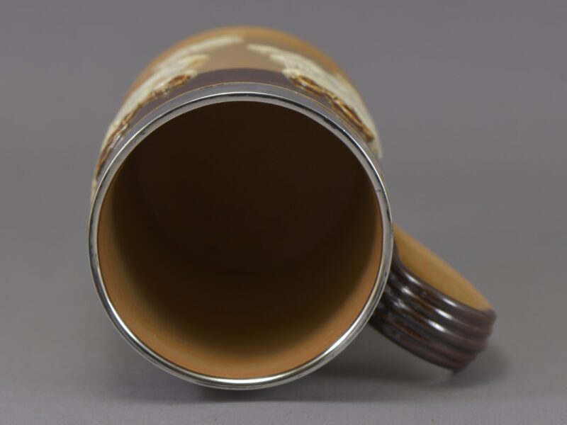 royal doulton stonware tankard sterling silver (6)