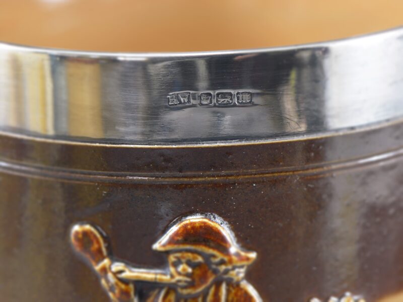 royal doulton stonware tankard sterling silver (8)