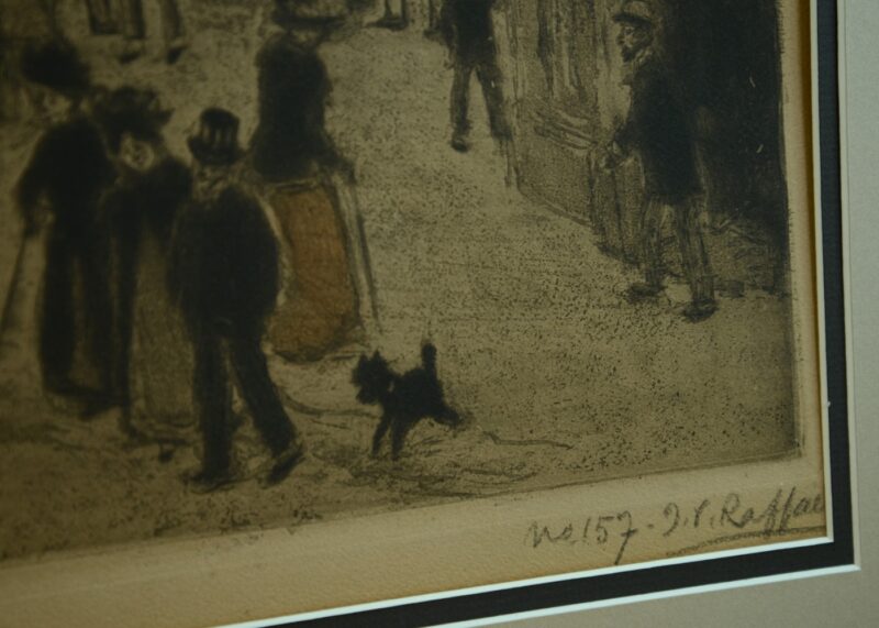 jean francois raphelli drypoint etching boulevard (3)