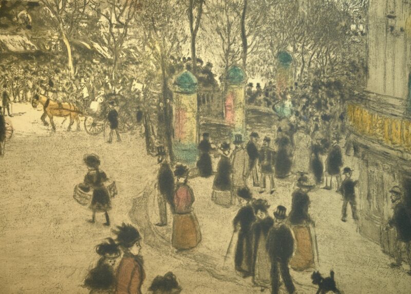 jean francois raphelli drypoint etching boulevard (5)