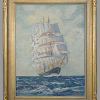 william a hill oil painting new england sailing