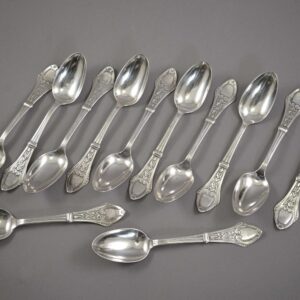 faber and sons coin silver flatware teaspoons