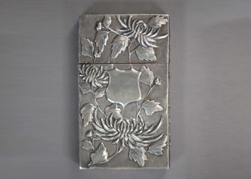 want hing chinese export silver card case (7)