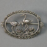 brooch flamingos marcasite sterling silver1 (1)