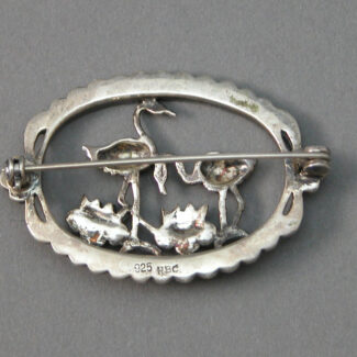 brooch flamingos marcasite sterling silver2 (2)