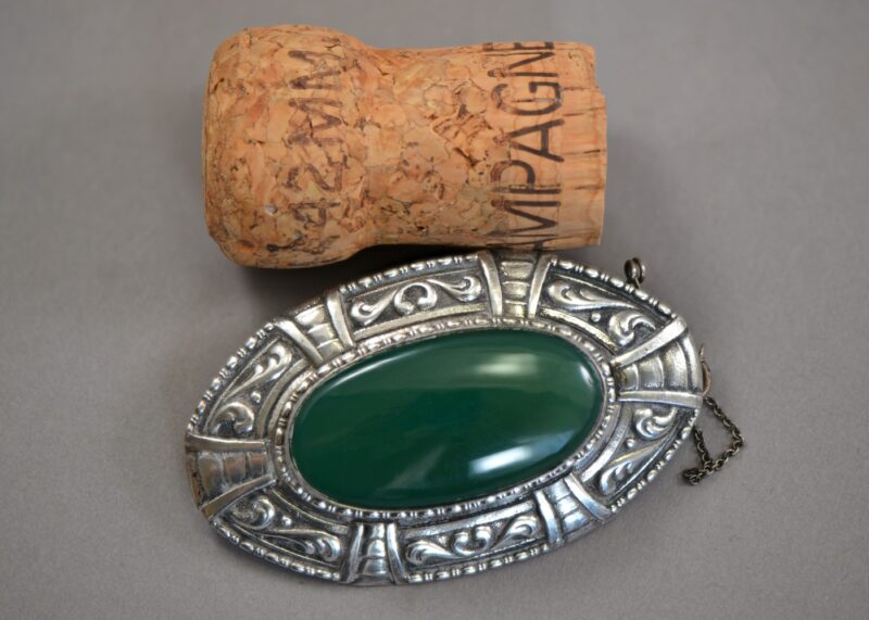martin meyer jugenstijl brooch silver agate (3)