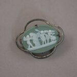 wedgwood brooch sage jasper silver