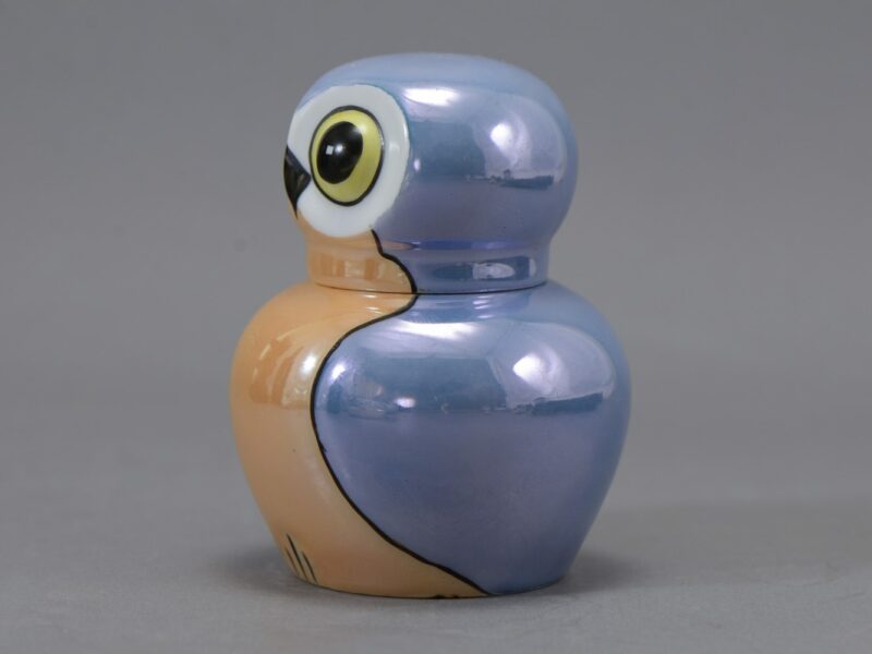 japanese lustre ware owl inkwell (2)