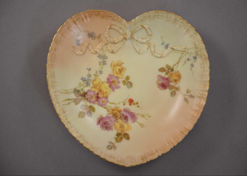 royal worcester blush ivory heart dish
