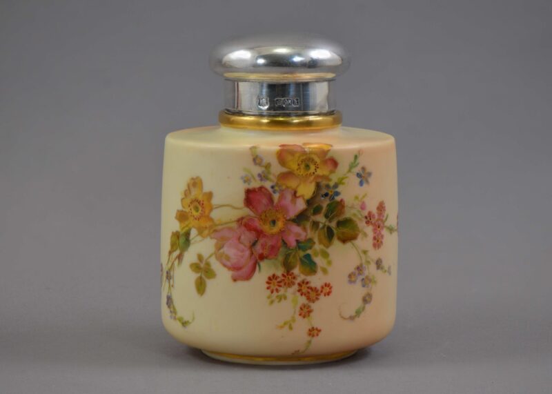 royal worcester blush ivory tea caddy
