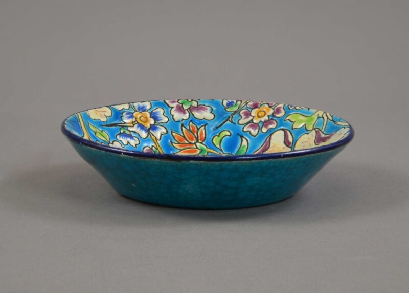 longwy bleu de longwy cloisonne dish