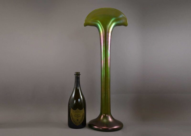 loetz creta glatt fan vase (adfd)