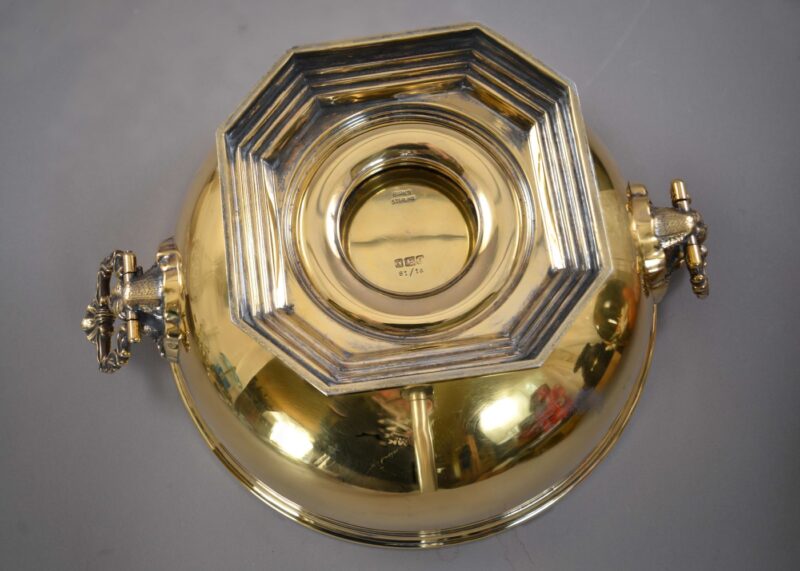 birks gilt sterling punch bowl trophy (6) birks gilt sterling punch bowl trophy (6)