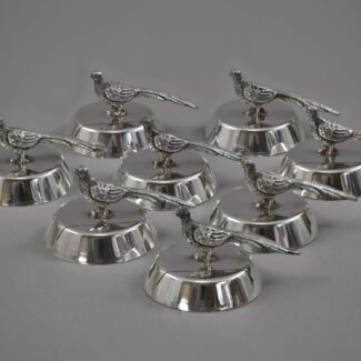birks pheasant menu holders sterling silver