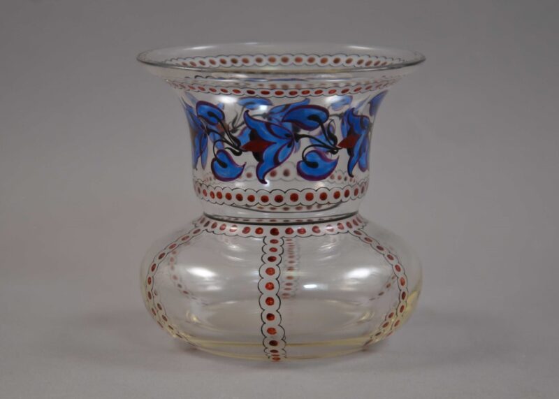 bohemian enamel vase