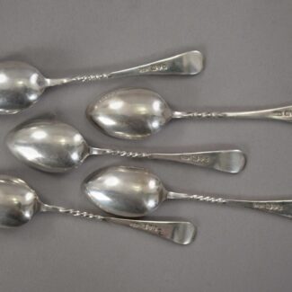 john millward banks jmb shell twist demitasse spoon x5 chester sterling (2)