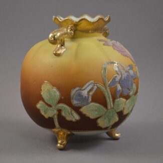 nippon coralene sweet pea pumpkin vase (2)