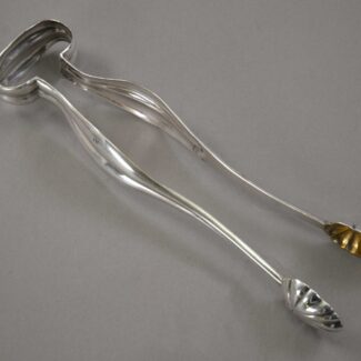 austrian 813 silver gilt royal sugar tongs
