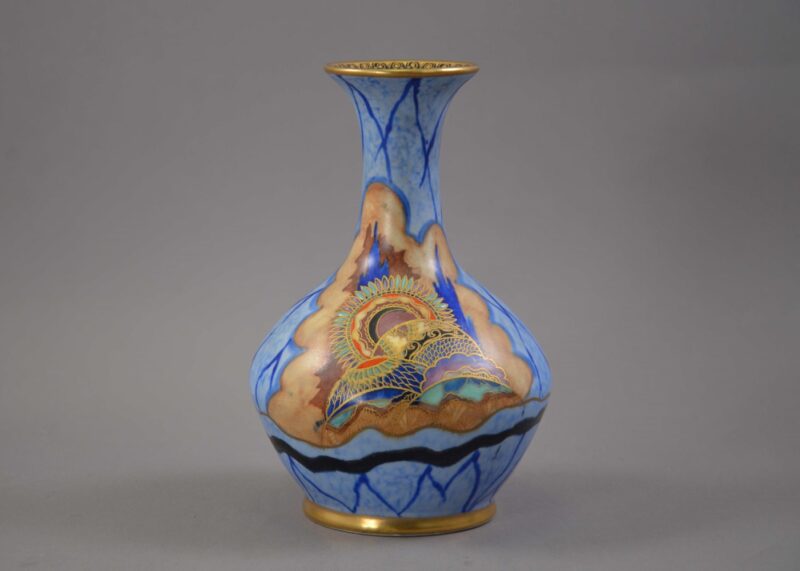 carlton ware awakening art deco vase