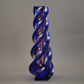 exbor spiral vase bohemian glass