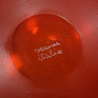 paolo venini inciso bowl pair red orange (5)