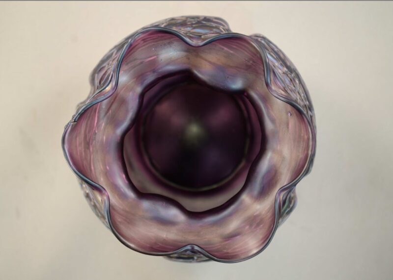 kralik threaded vase purple (3)