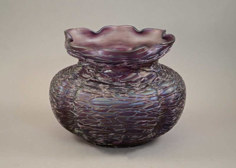kralik threaded vase purple