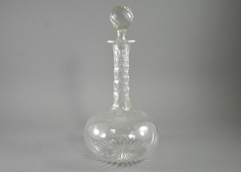sandwich glass co american facet cut decanter