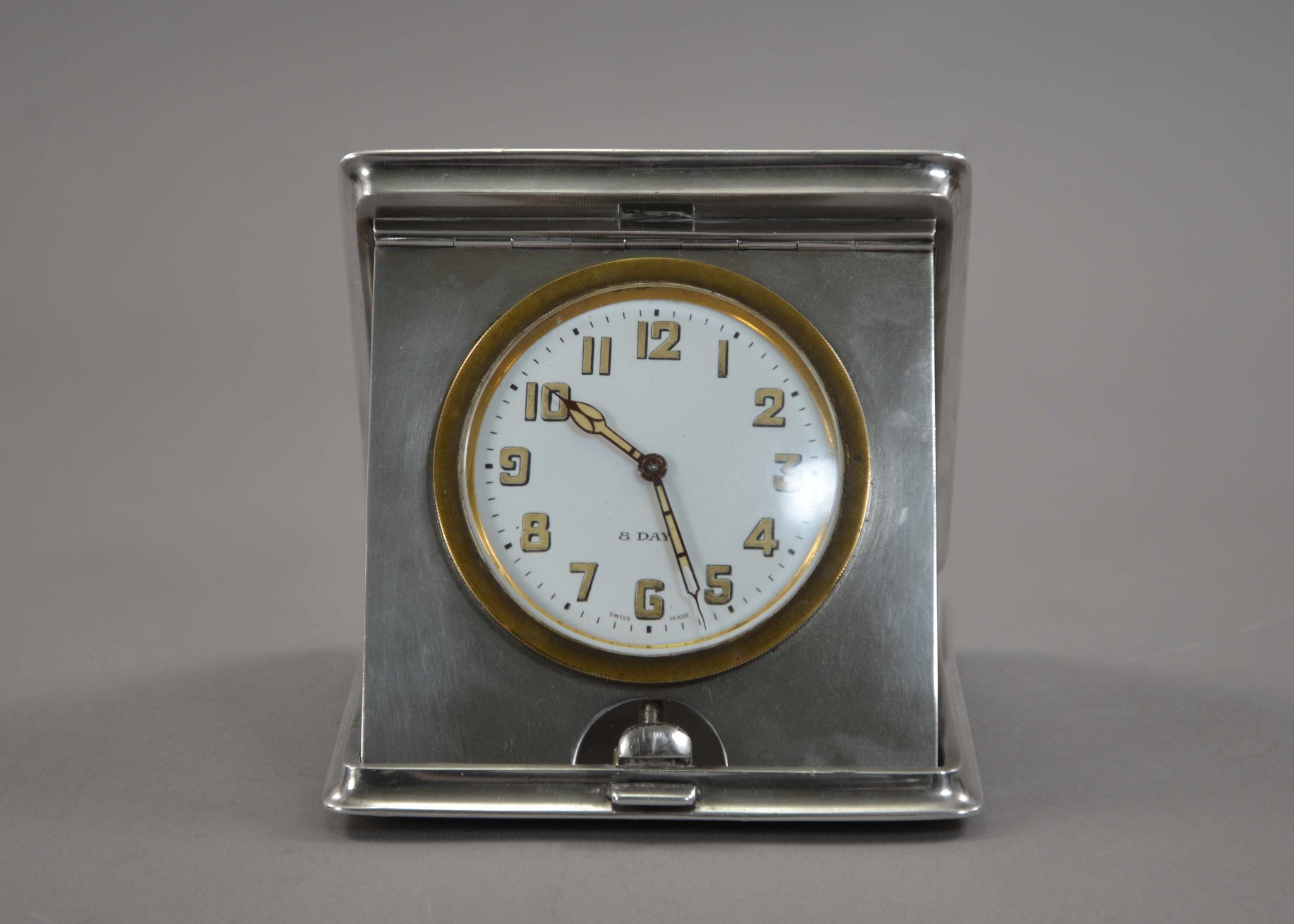Travel Clock – Octava Watch Co, Willian Neal Ltd., c. 1932, Crested